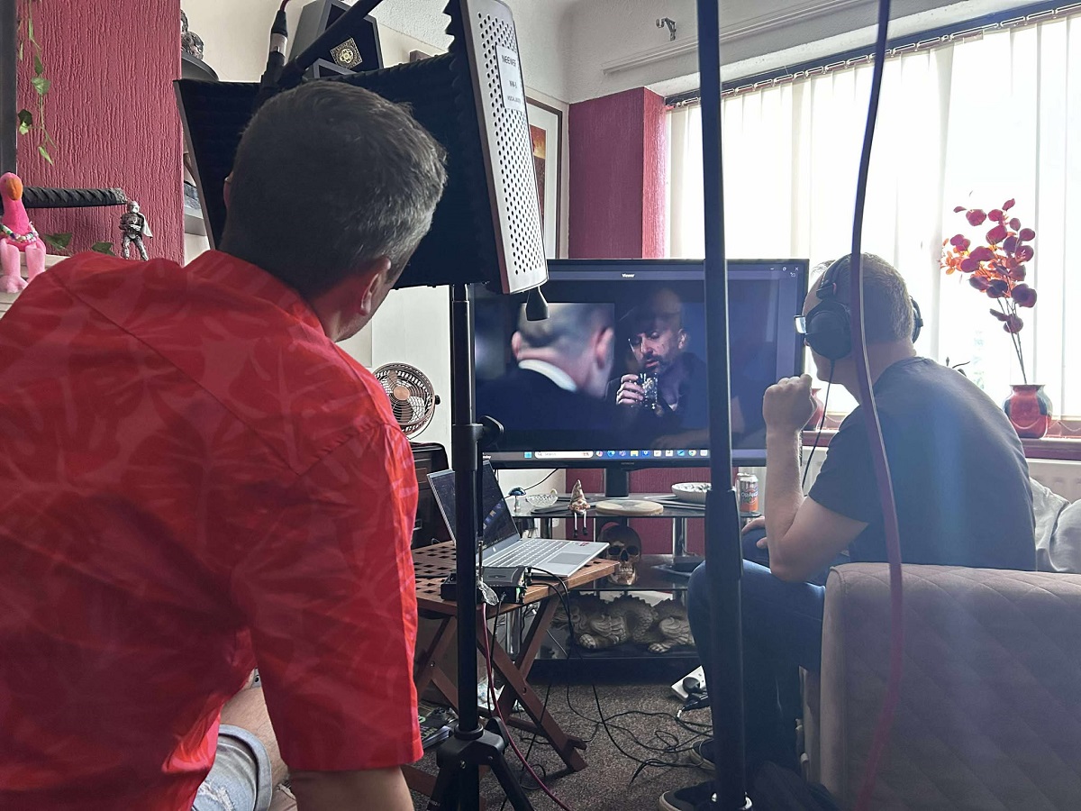 Nathan Head recording ADR on Blood Stream